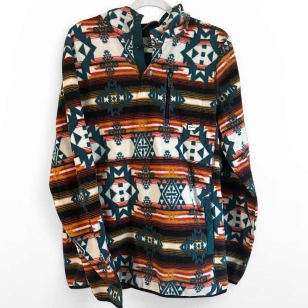 Dravus Aztec Pattern Hooded Pullover Jacket l - image 2
